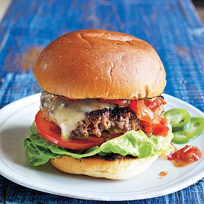 Southwest salsa burgers