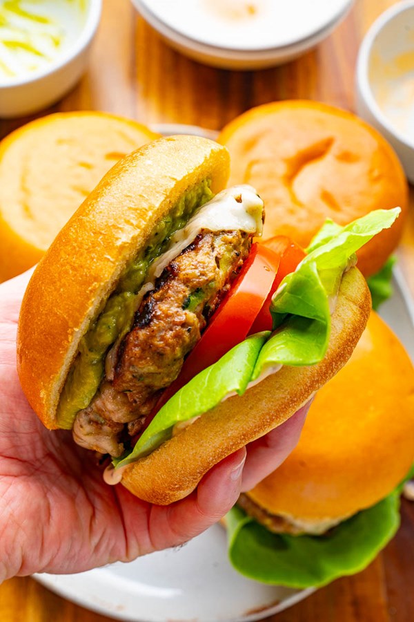 Southwest turkey burgers with zucchini