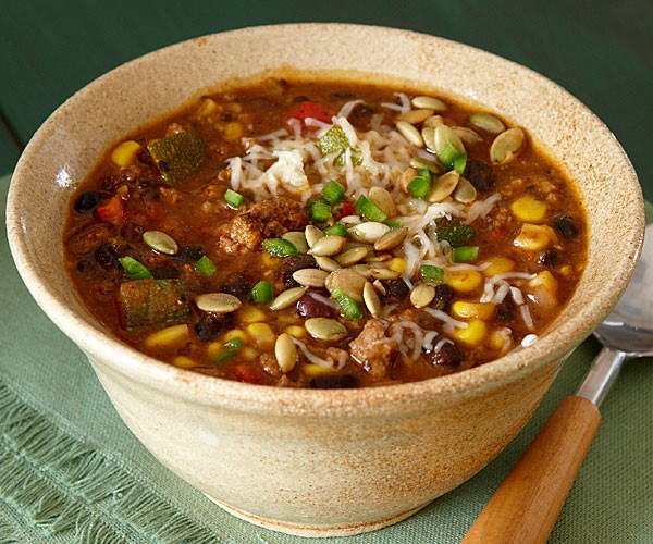 Southwestern beef and black bean chili