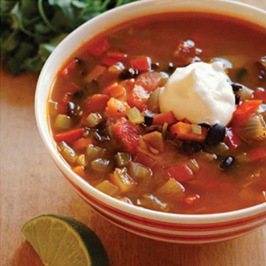 Southwestern black bean soup [Massimo Capra]
