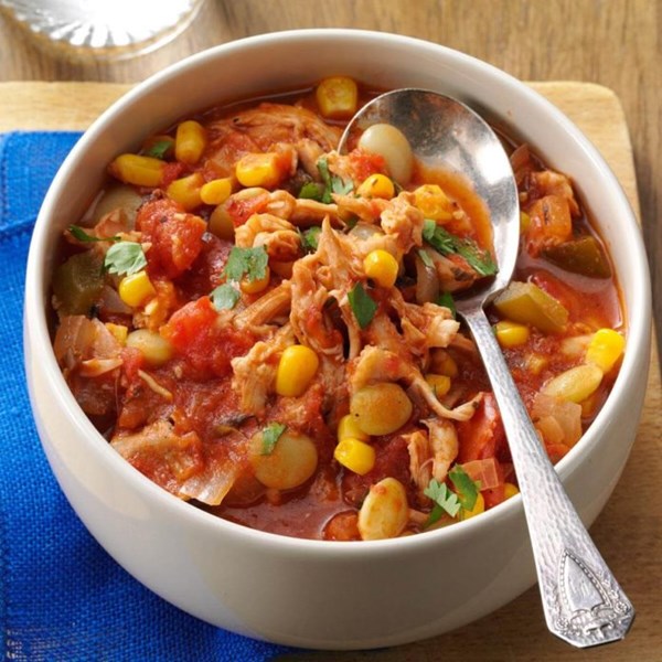 Southwestern chicken & lima bean stew