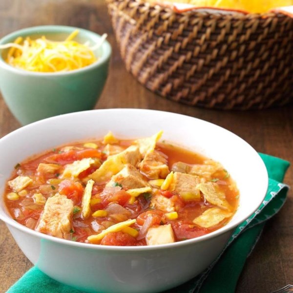 Southwestern chicken tortilla soup
