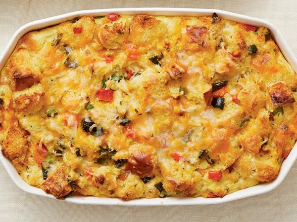 Southwestern cornbread custard stuffing 