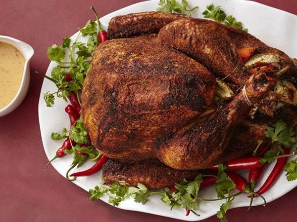 Southwestern dry-rubbed roast turkey