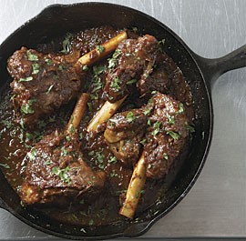 Southwestern lamb shanks