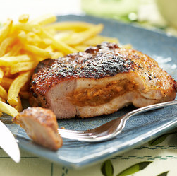 Southwestern stuffed pork chops
