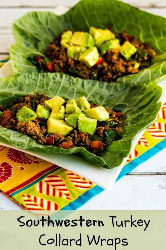 Southwestern turkey collard wraps 