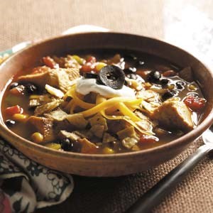 Southwestern turkey soup