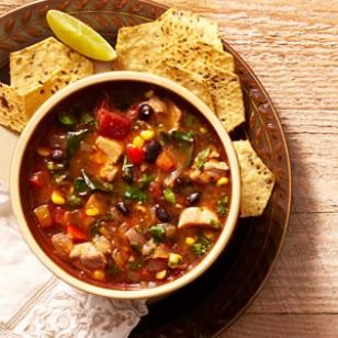 Southwestern vegetable & chicken soup