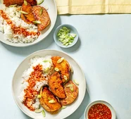 Soy & sesame-glazed celeriac