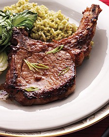 Soy-and-ginger-marinated pork chops