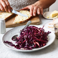Soy and sesame pickled red cabbage