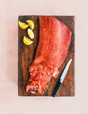 Soy and treacle cured salmon