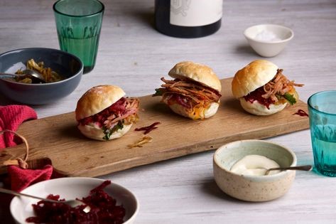 Soy-braised brisket sandwich
