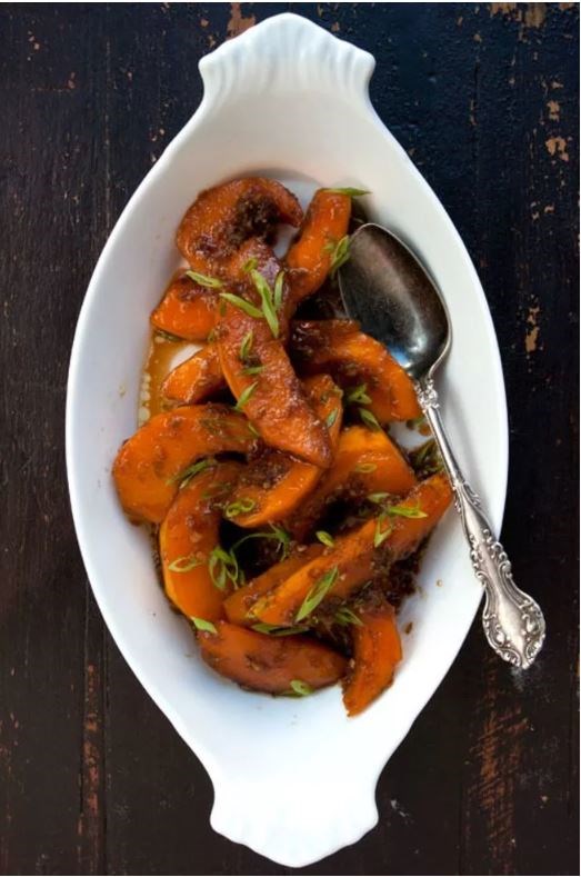 Soy-braised kabocha squash