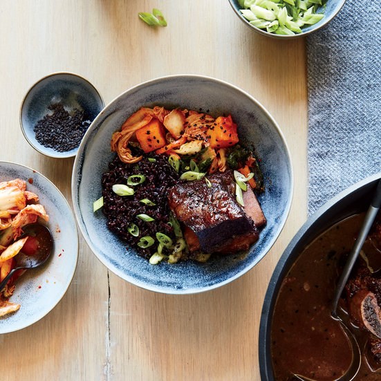 Soy-braised short ribs