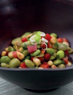 Soy ginger edamame salad