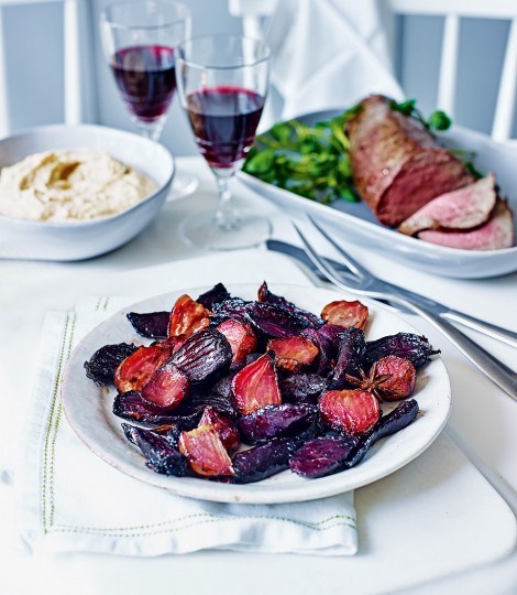 Soy-glazed baby beetroot