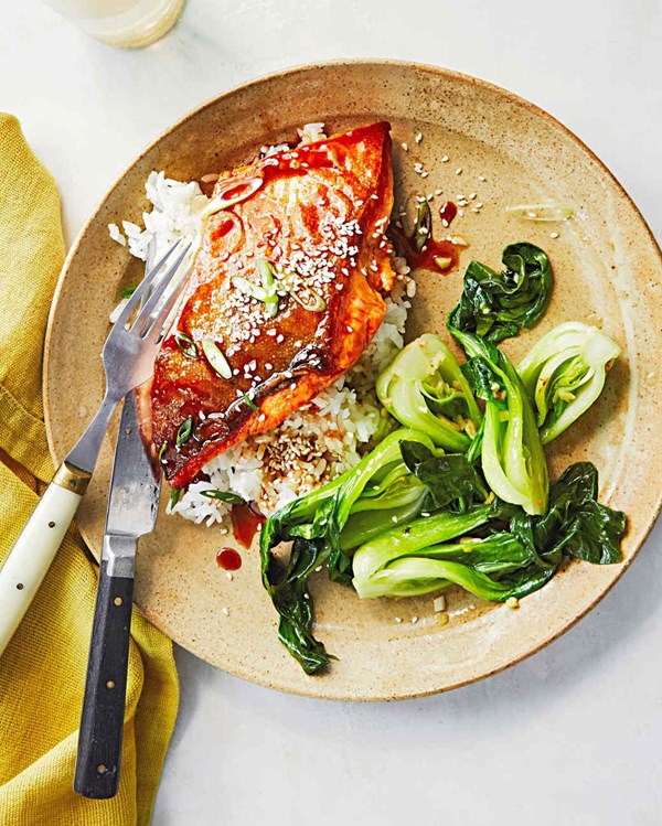 Soy-honey-glazed Arctic char