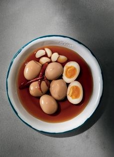 Soy-marinated seven-minute eggs (Gyeran jorim)