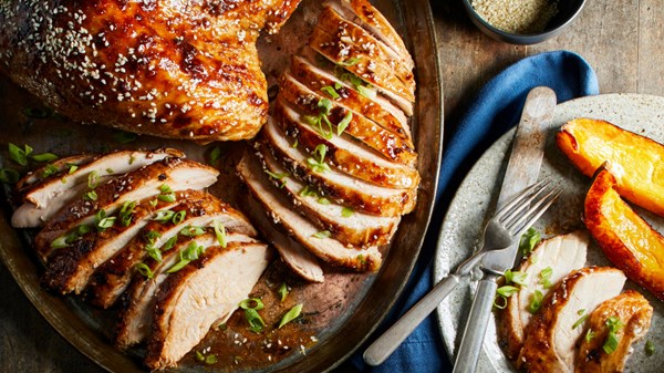 Soy-miso glazed turkey breast