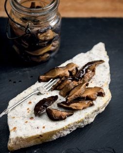 Soy-preserved shiitake mushrooms [Don Pintabona]