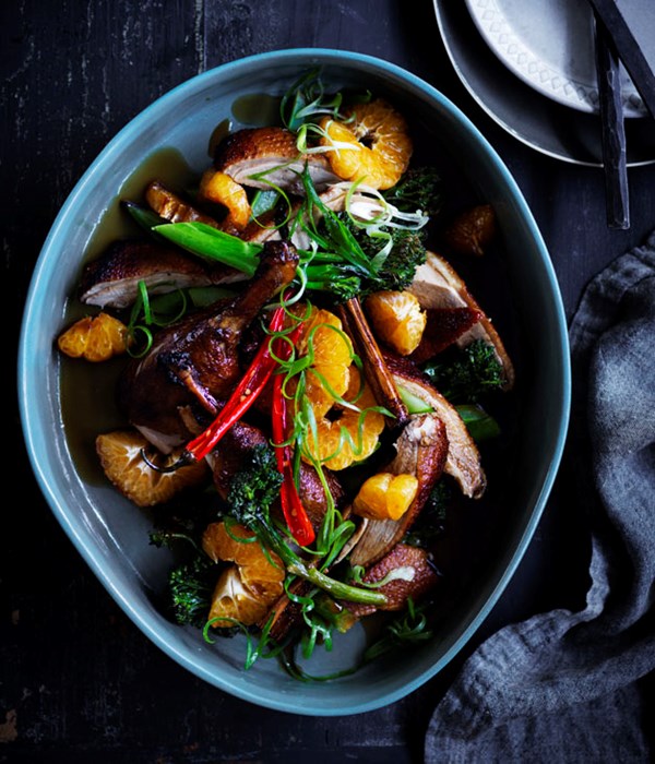Soy-roast duck with mandarin