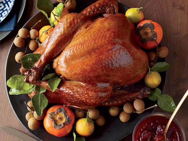 Soy-sauce-and-honey-glazed turkey