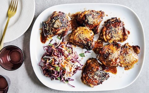 Soy-sesame-honey chicken