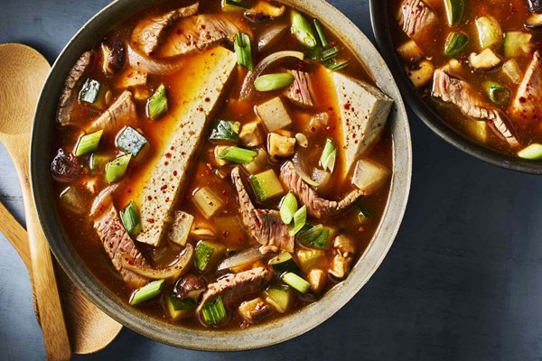 Soybean paste stew (Doenjang jjigae)
