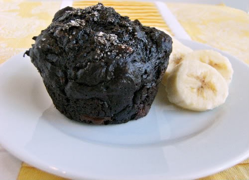Spa sweets: chocolate banana muffins