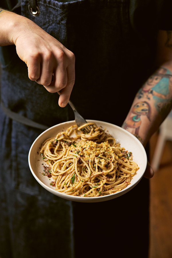 Spaghetti alla tapenade