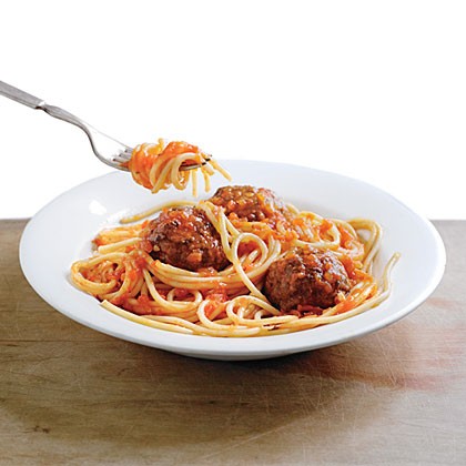 Spaghetti and meatballs