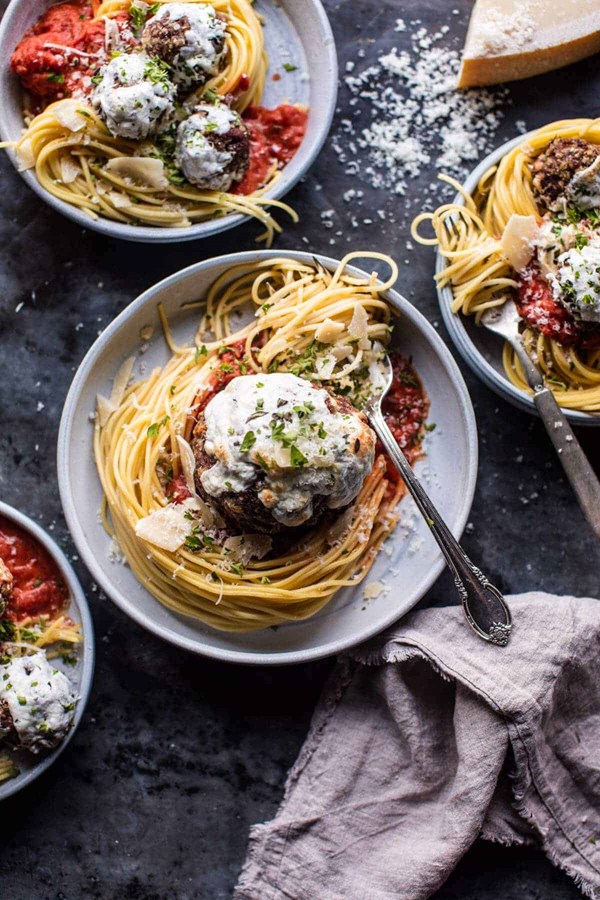 Spaghetti and meatballs