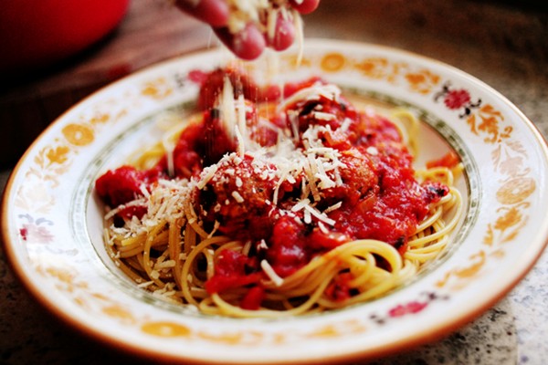 Spaghetti and meatballs