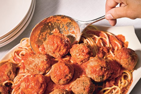 Spaghetti and meatballs