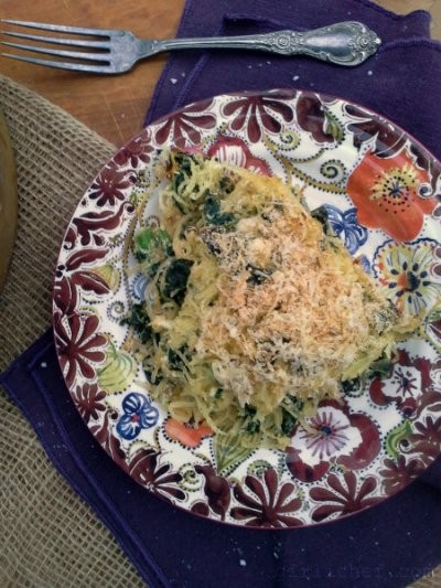 Spaghetti squash & kale gratin