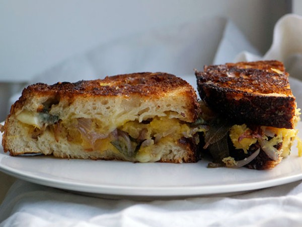 Spaghetti squash grilled cheese sandwiches