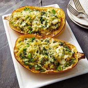 Spaghetti squash lasagna with broccolini