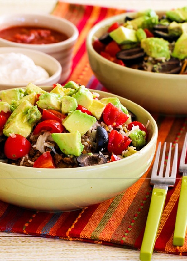 Spaghetti squash taco bowls