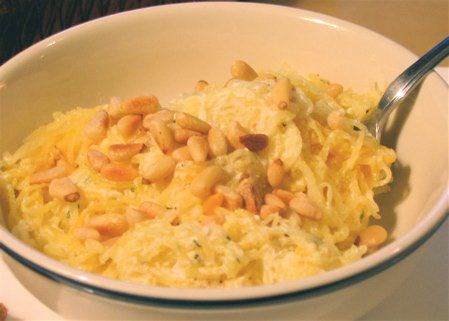 Spaghetti squash with ricotta, sage, and pine nuts