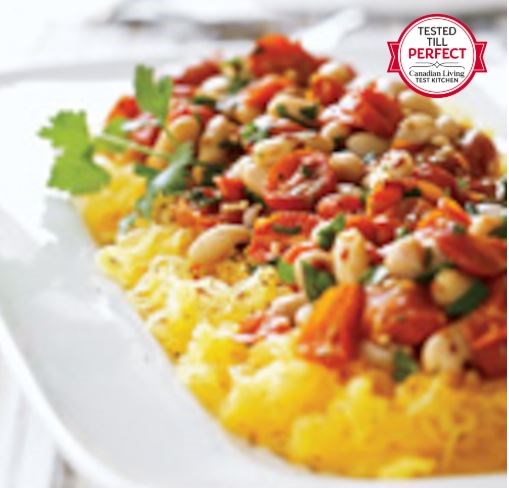 Spaghetti squash with roasted tomatoes