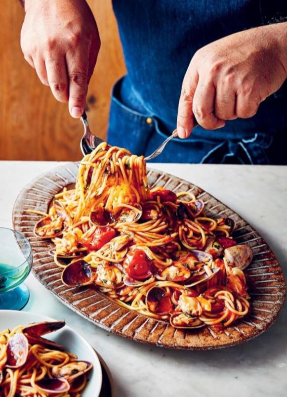 Spaghetti vongole rosso
