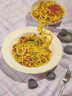Spaghetti with fancy clams & fancy ham