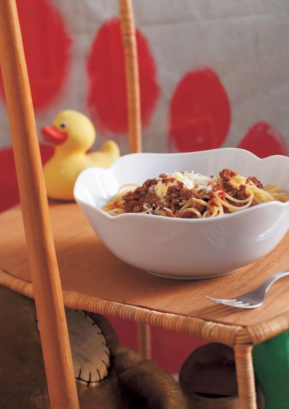 Spaghetti with ground beef / mince