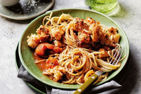 Spaghetti with lobster