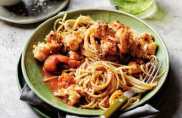 Spaghetti with lobster