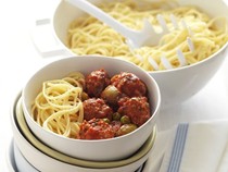 Spaghetti with Napoletana meatballs