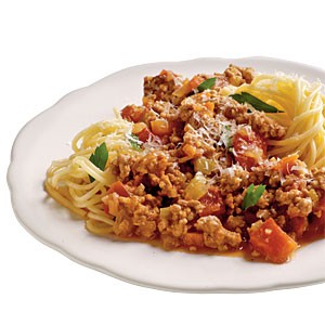 Spaghetti with pork Bolognese