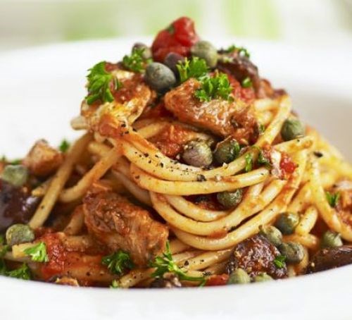 Spaghetti with sardines